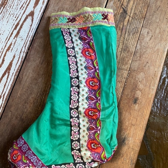 Johnny Was  Reversible Christmas Stocking - Picture 6 of 9